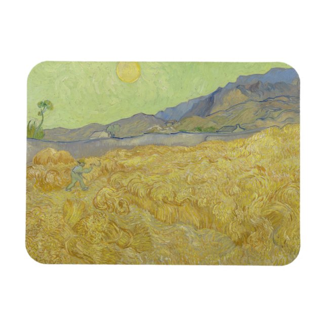 Vincent Van Gogh, Wheatfield med en rabatt Magnet (Horisontell)