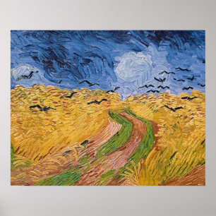 Vincent van Gogh   Wheatfield med Kråkor, 1890 Poster