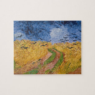 Vincent Van Gogh Wheatfield med kråkor, 1890 Pussel