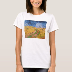 Vincent van Gogh Wheatfield med Kråkor, 1890 T-shirt