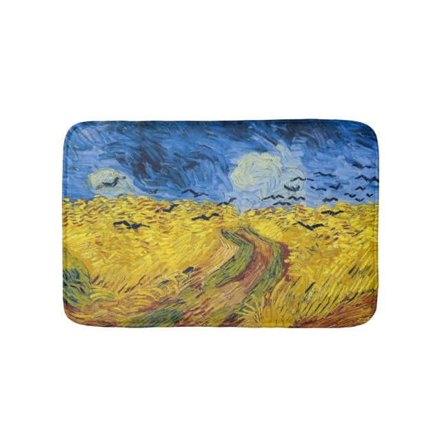 Vincent van Gogh - Wheatfield med Kråkor Badrumsmatta (Framsidan)