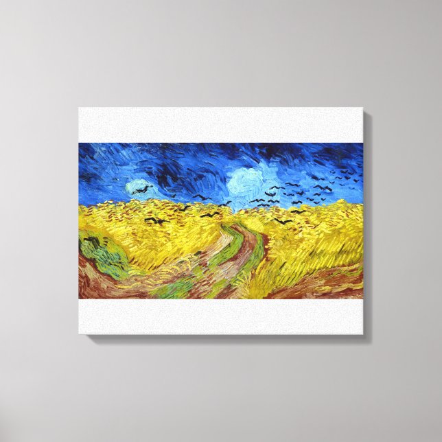 Vincent van Gogh Wheatfield med Kråkor Canvastryck (Framsida)