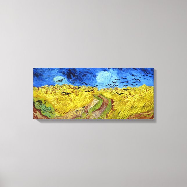 Vincent van Gogh Wheatfield med Kråkor Canvastryck (Framsida)