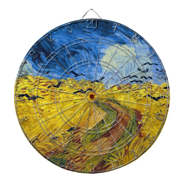 Vincent van Gogh - Wheatfield med Kråkor Darttavla (Framsidan)