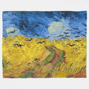 Vincent van Gogh - Wheatfield med Kråkor Fleecefilt
