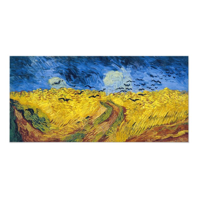 Vincent van Gogh - Wheatfield med Kråkor Fototryck (Framsidan)