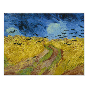 Vincent van Gogh - Wheatfield med Kråkor Fototryck