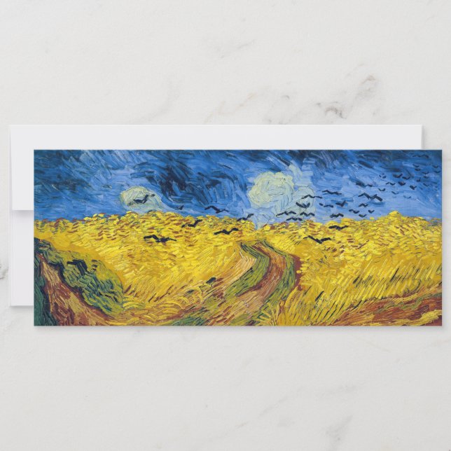 Vincent van Gogh - Wheatfield med Kråkor Inbjudningar (Framsida)