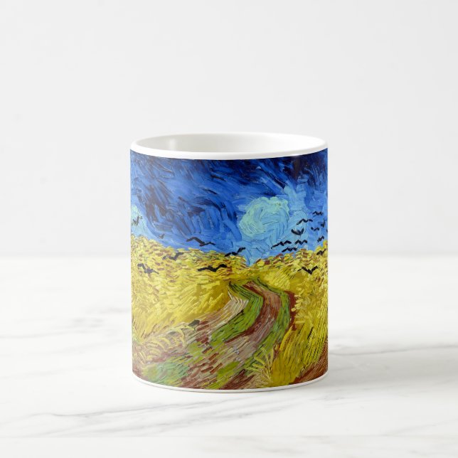 Vincent Van Gogh Wheatfield med kråkor Kaffemugg (Center)