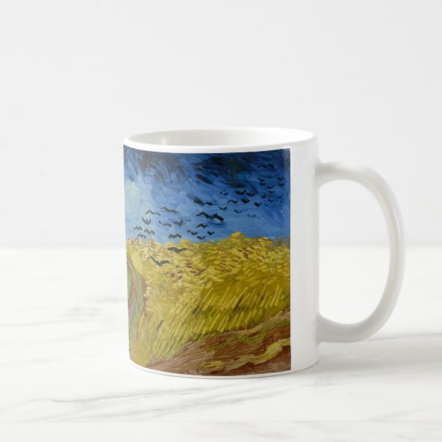 Vincent van Gogh - Wheatfield med Kråkor Kaffemugg (Höger)