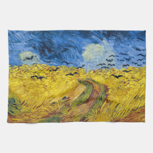 Vincent van Gogh - Wheatfield med Kråkor Kökshandduk