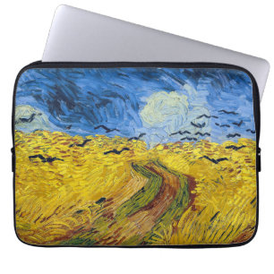 Vincent van Gogh - Wheatfield med Kråkor Laptop Fodral