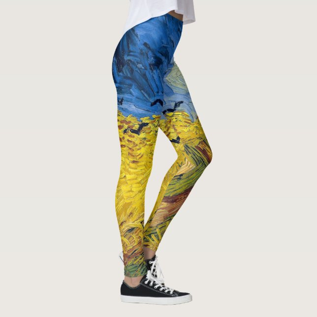 Vincent van Gogh - Wheatfield med Kråkor Leggings (Höger)