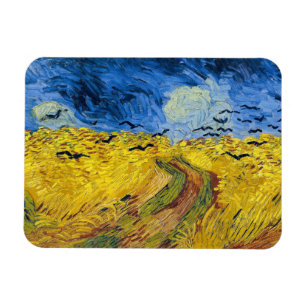 Vincent van Gogh - Wheatfield med Kråkor Magnet