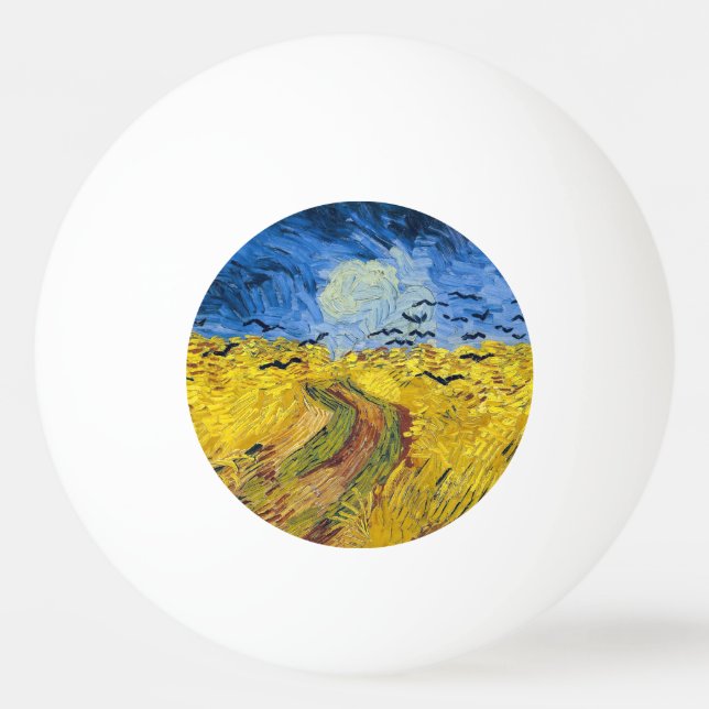 Vincent van Gogh - Wheatfield med Kråkor Pingisboll (Framsidan)