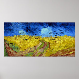 Vincent van Gogh Wheatfield med Kråkor Poster
