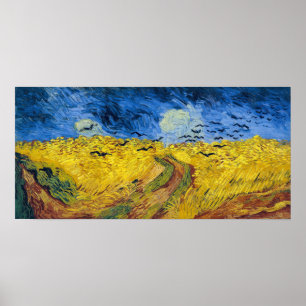 Vincent van Gogh - Wheatfield med Kråkor Poster