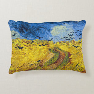 Vincent van Gogh - Wheatfield med Kråkor Prydnadskudde
