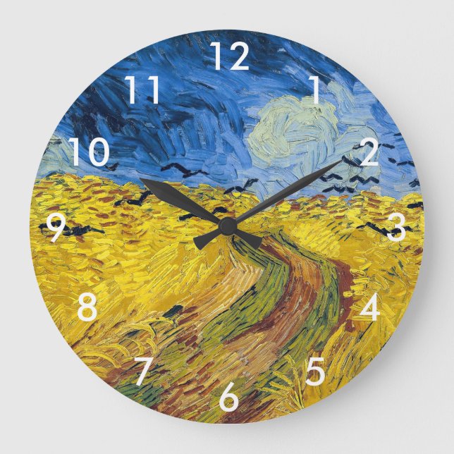 Vincent van Gogh - Wheatfield med Kråkor Stor Klocka (Framsida)