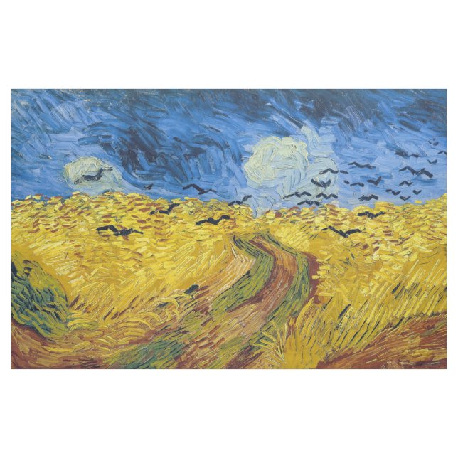 Vincent van Gogh - Wheatfield med Kråkor Tyg (Yard)
