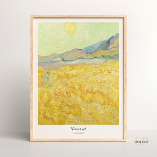 Vincent van Gogh Wheatfield med Reaper Art Print Poster