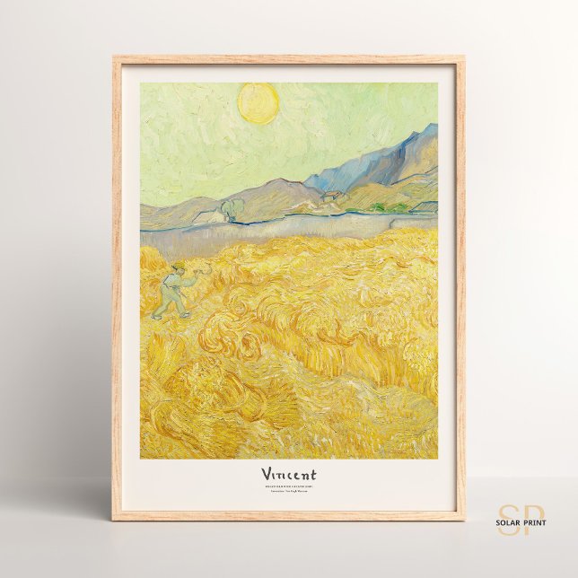 Vincent van Gogh Wheatfield med Reaper Art Print Poster (Skapare uppladdad)