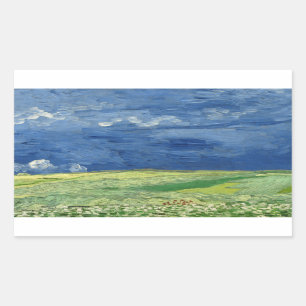 Vincent van Gogh - Wheatfield under Thunderclouds Rektangulärt Klistermärke