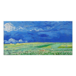 Vincent van Gogh - Wheatfields under Thunderclouds Fototryck