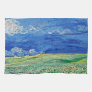 Vincent van Gogh - Wheatfields under Thunderclouds Kökshandduk