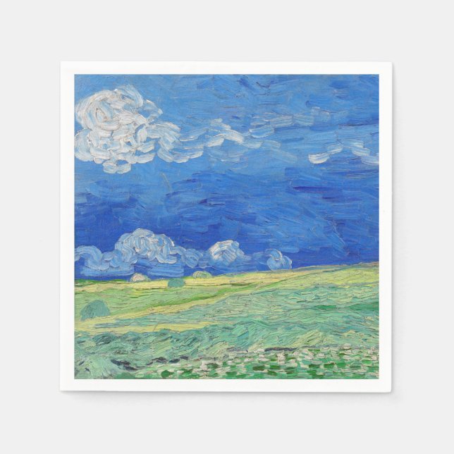Vincent van Gogh - Wheatfields under Thunderclouds Pappersservett (Framsidan)