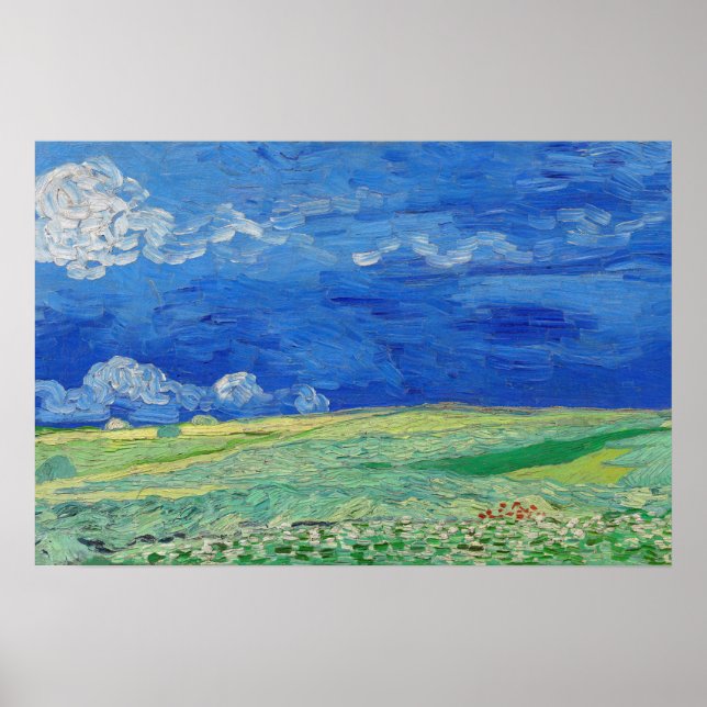 Vincent van Gogh - Wheatfields under Thunderclouds Poster (Framsidan)