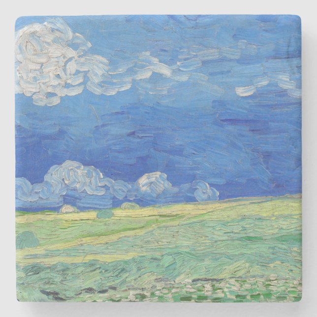 Vincent van Gogh - Wheatfields under Thunderclouds Stenunderlägg (Framsidan)