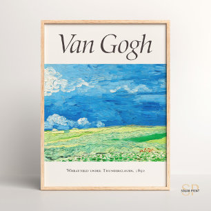 Vincent van Gogh Wheatfields under Thundermoln Poster