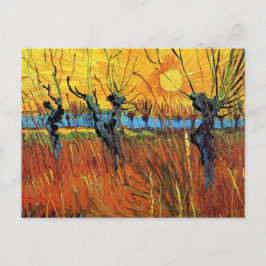 Vincent Van Gogh - Willows at Sunset Fine Art Vykort