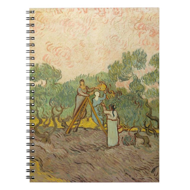 Vincent van Gogh - Women Picking Olife Anteckningsbok (Framsidan)