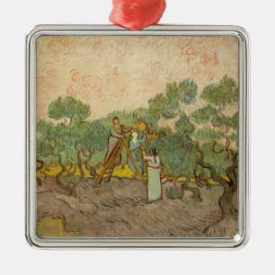 Vincent van Gogh - Women Picking Olife Julgransprydnad Metall