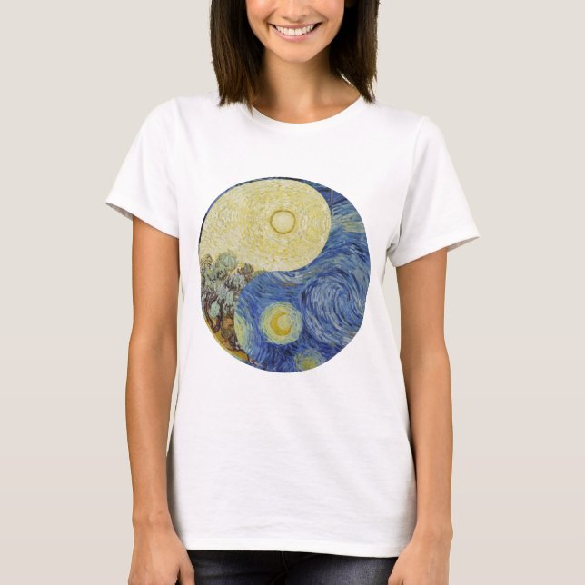 Vincent van Gogh Yin Yang T Shirt (Framsida)