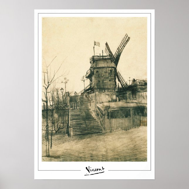 Vincent Van Gogh Zedign Art Poster nr 9-2 (Framsidan)