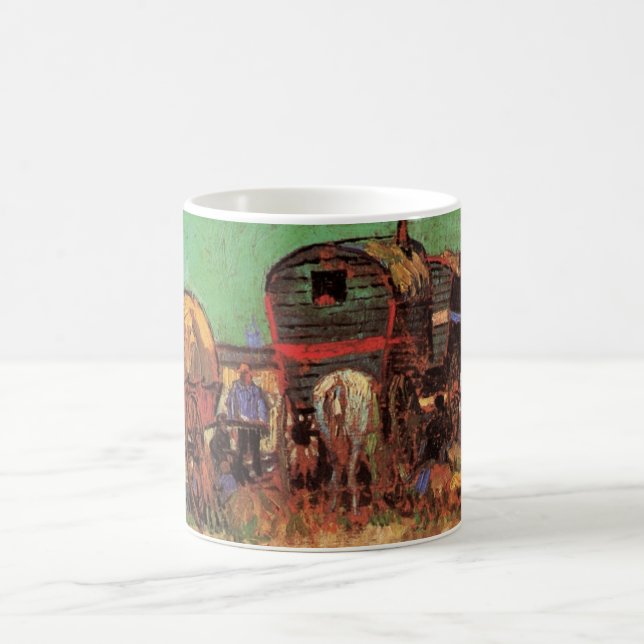 Vincent van Gogh - Zigenarläger husvagnar Kaffemugg (Center)