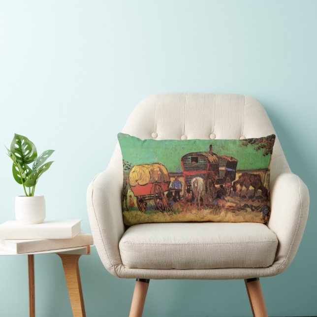 Vincent van Gogh - Zigenarläger husvagnar Lumbarkudde (Stol)