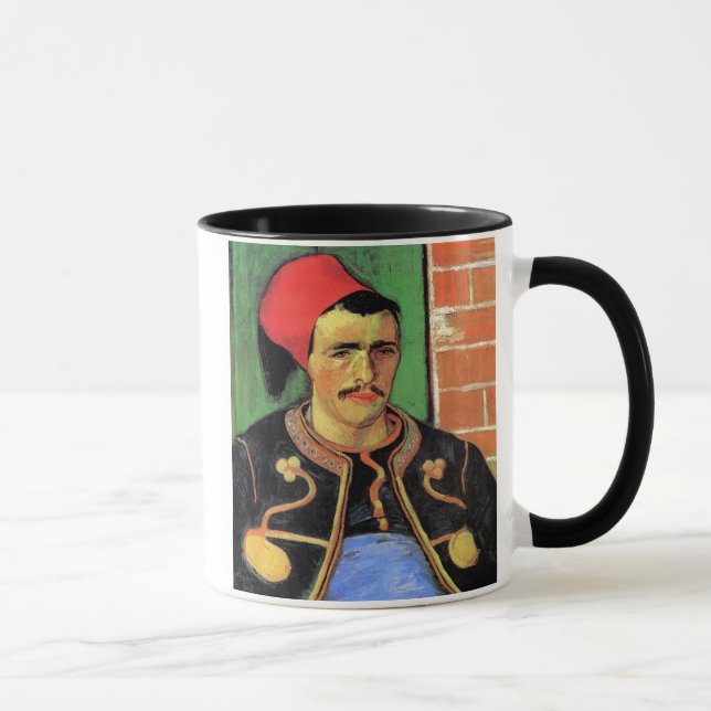 Vincent Van Gogh - Zouaven - Soldatporträtt Mugg (Höger)