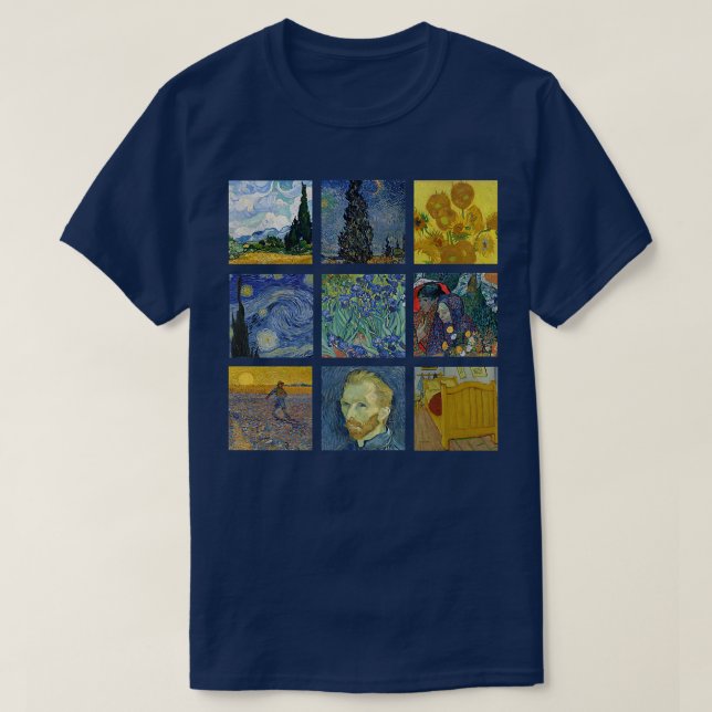 Vincent van GoghFamous Paintings Starry Night Sunf T Shirt (Design framsida)
