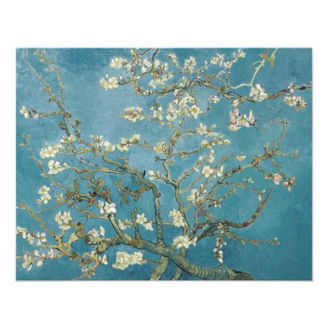 Vincent van Gogh's Almond blommar (1890) Fototryck (Framsidan)