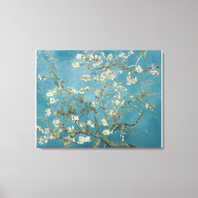 Vincent van Gogh's Almond blommar Canvastryck (Framsida)