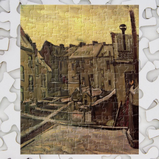 Vincent van Goghs bakgårdar i gamla hus Pussel (Skapare uppladdad)
