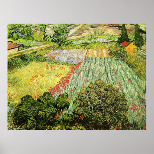 Vincent van Gogh's "Fält with Poppies" (1889) Poster