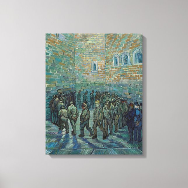Vincent van Goghs fångar som utövar sitt yrke Canvastryck (Framsida)