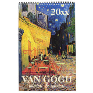 Vincent van Goghs Interiörer, Exteriörer av byggna Kalender