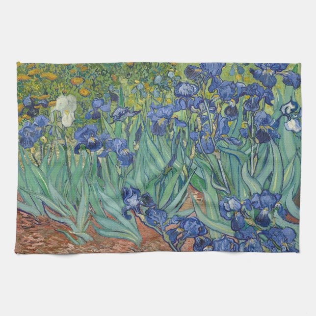 Vincent Van Gogh's Irises. Kökshandduk (Horisontell)