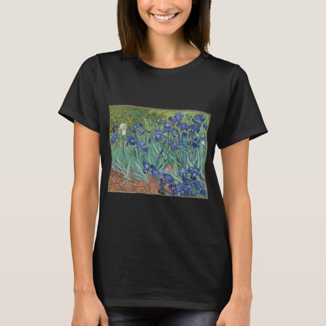 Vincent Van Gogh's Irises. T Shirt (Framsida)